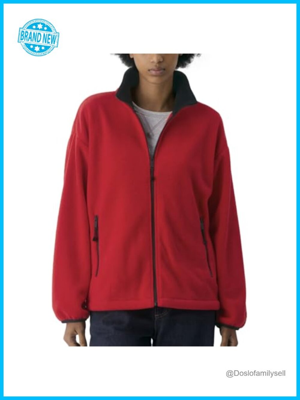 Women's Full Zip Fleece Jacket Oversized Lightweight Sherpa Sweatshirt with